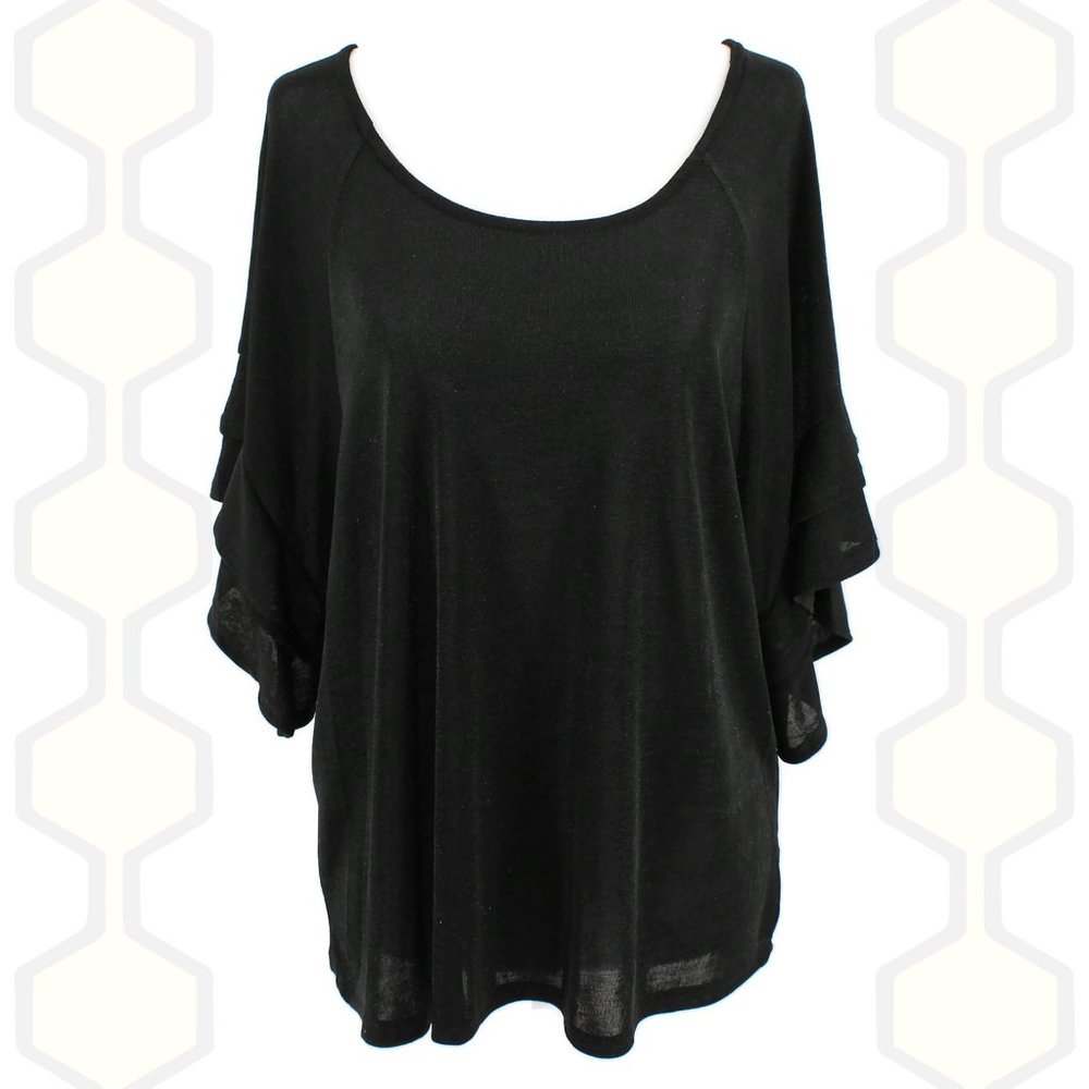 ⬇️$19 Umgee Top Blouse Black Flowy Top S